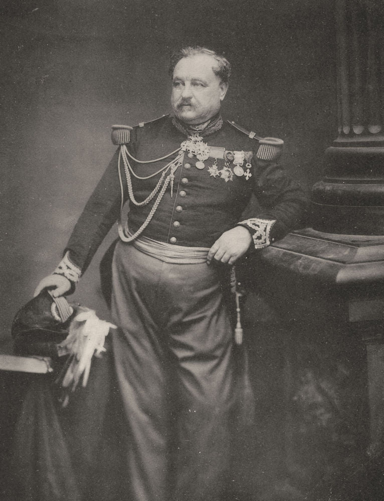 MILITARIA. Portrait of Général Giraflon, c.1865 1935 old vintage print picture
